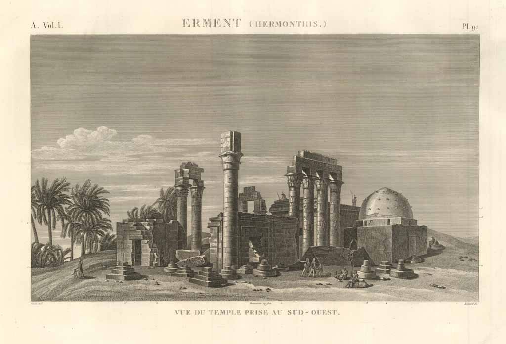 Erment (Hermonyhis) - Vue du Temple prise au sud-ouest