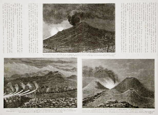 Eruzione dell'Etna sul fianco N.N.E. .