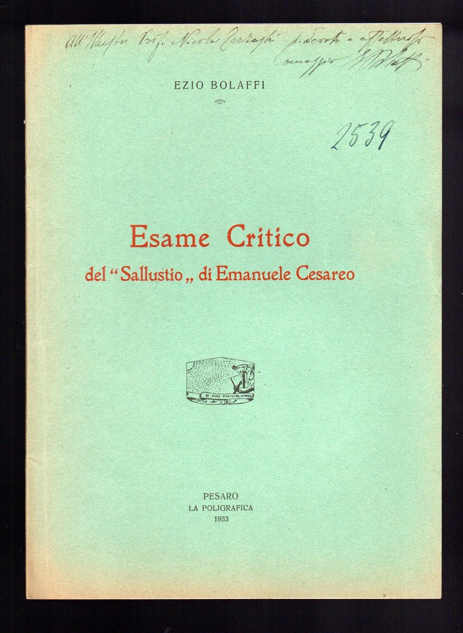 Esame critico del "Sallustio" di Emanuele Cesareo