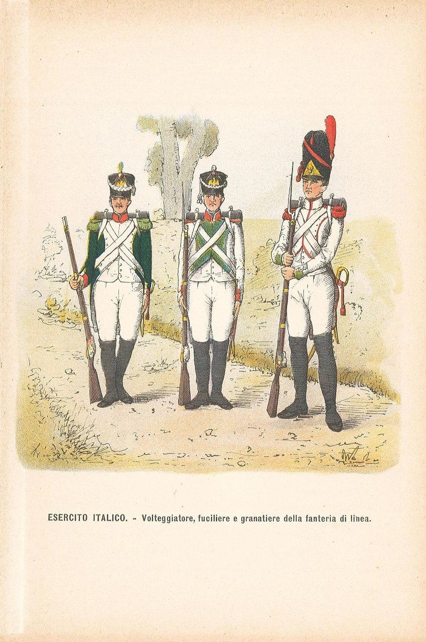 Esercito Italico. - Volteggiatore, fuciliere e granatiere della fanteria di …