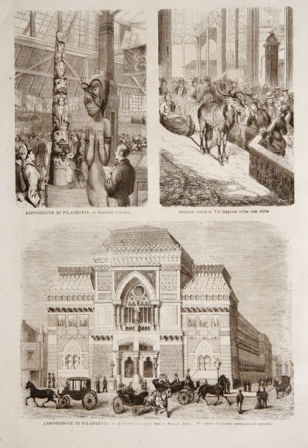 Esposizione di Filadelfia / Sezione indiana.- Sezione svedese. Un lappone …