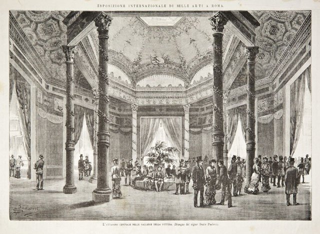 Esposizione Internazionale di Belle Arti a Roma / L'ottagono centrale …