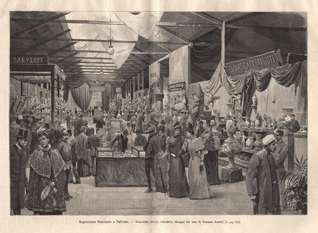 Esposizione Nazionale a Palermo - Galleria della ceramica
