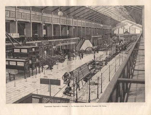 Esposizione Nazionale a Palermo - La Galleria delle Macchine