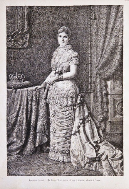 Esposizione Nazionale / La Regina d’Italia dipinta sul vetro da …