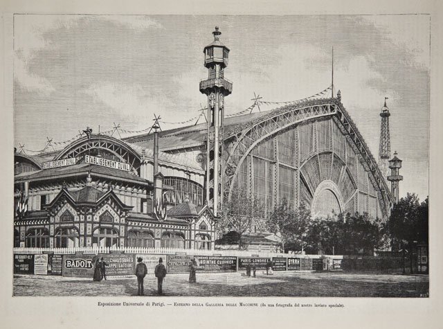 Esposizione Universale di Parigi.- Esterno della Galleria delle Macchine