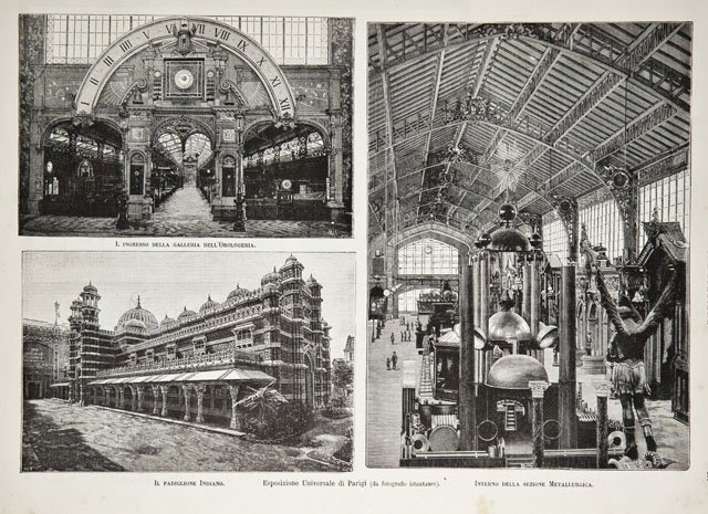 Esposizione Universale di Parigi.- L'ingresso delle galleria dell’Orologeria - Il …