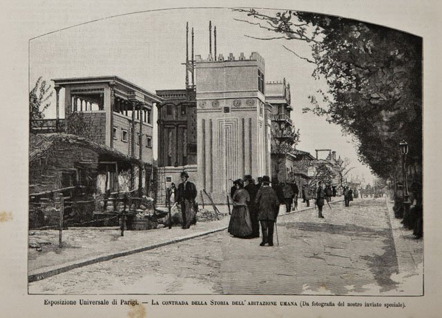 Esposizione universale di Parigi.- La contrada della Storia dell’abitazione umana