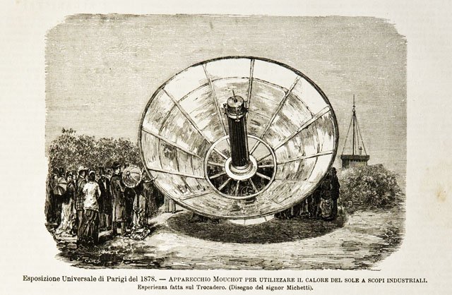 Esposizione Universale di Parigi del 1878.- Apparecchio Mouchot per utilizzare …