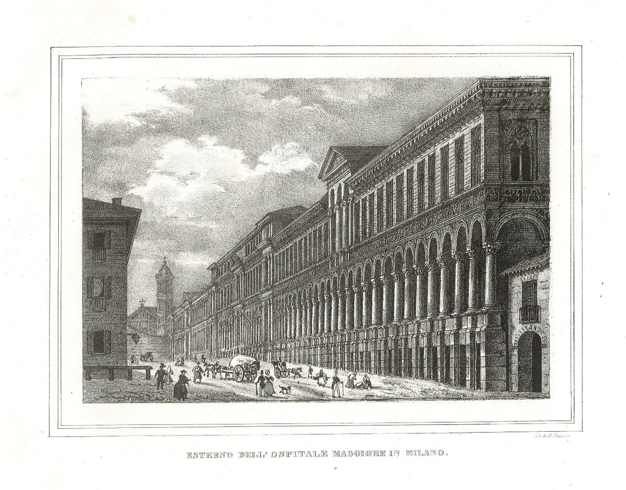 Esterno dell'Ospedale Maggiore di Milano