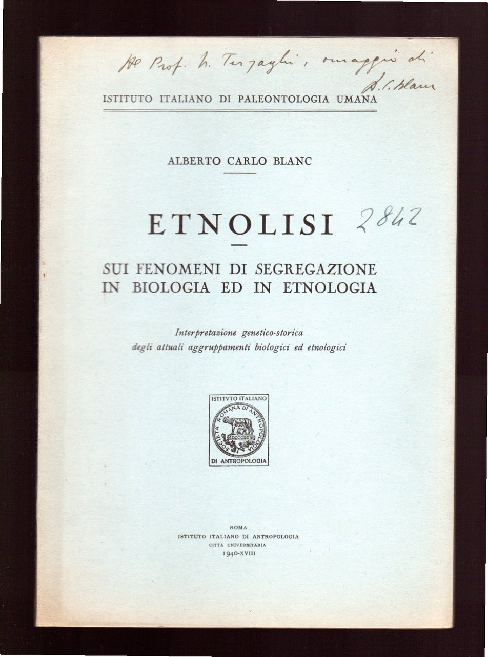 Etnolisi sui fenomeni di segregazioni in Biologia ed Etnologia