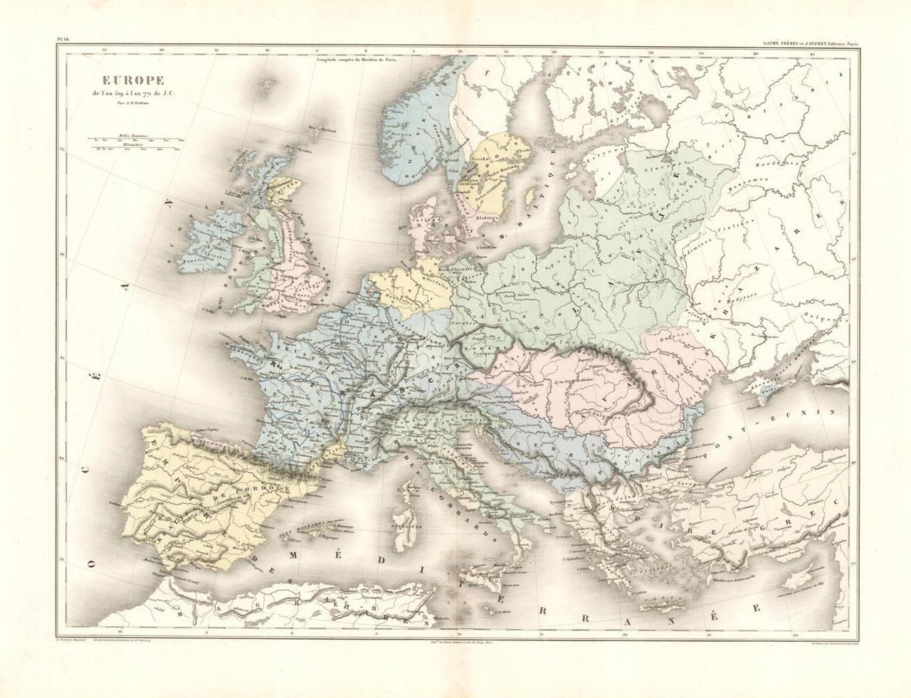 Europe de L'an 519 à l'an 771 de J. C.