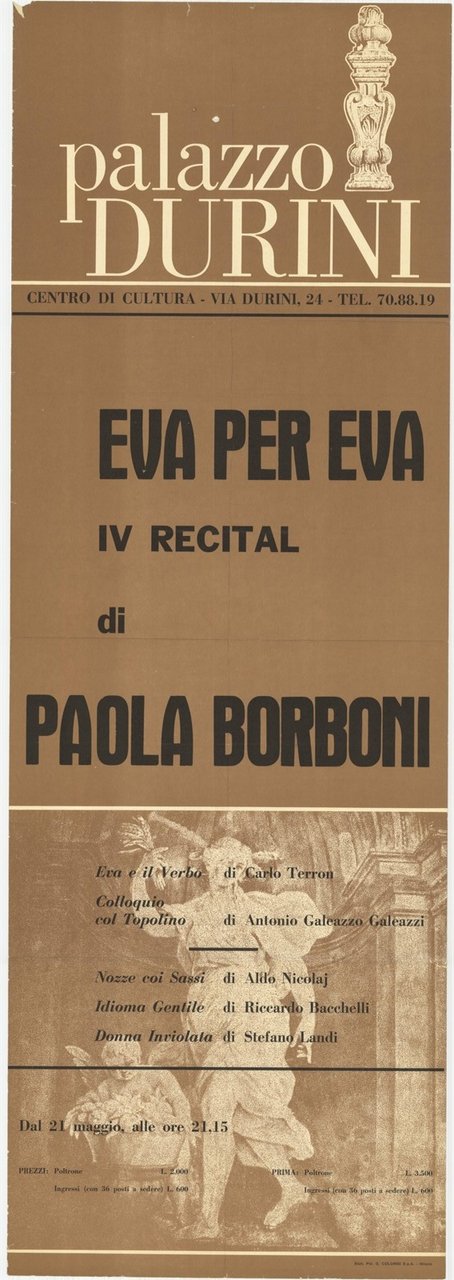 Eva per Eva IV recital di Paola Borboni