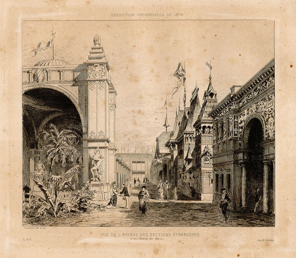 Exposition Universelle de 1878 – Vue de l’avenue des sections …