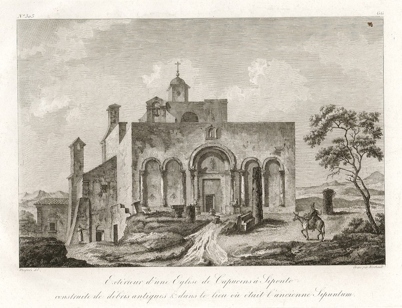 Extérieure d'une Eglise de Capucine à Siponto .