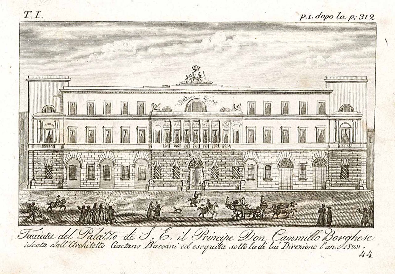 Facciata del Palazzo di S.E. il Principe Don Camillo Borghese …