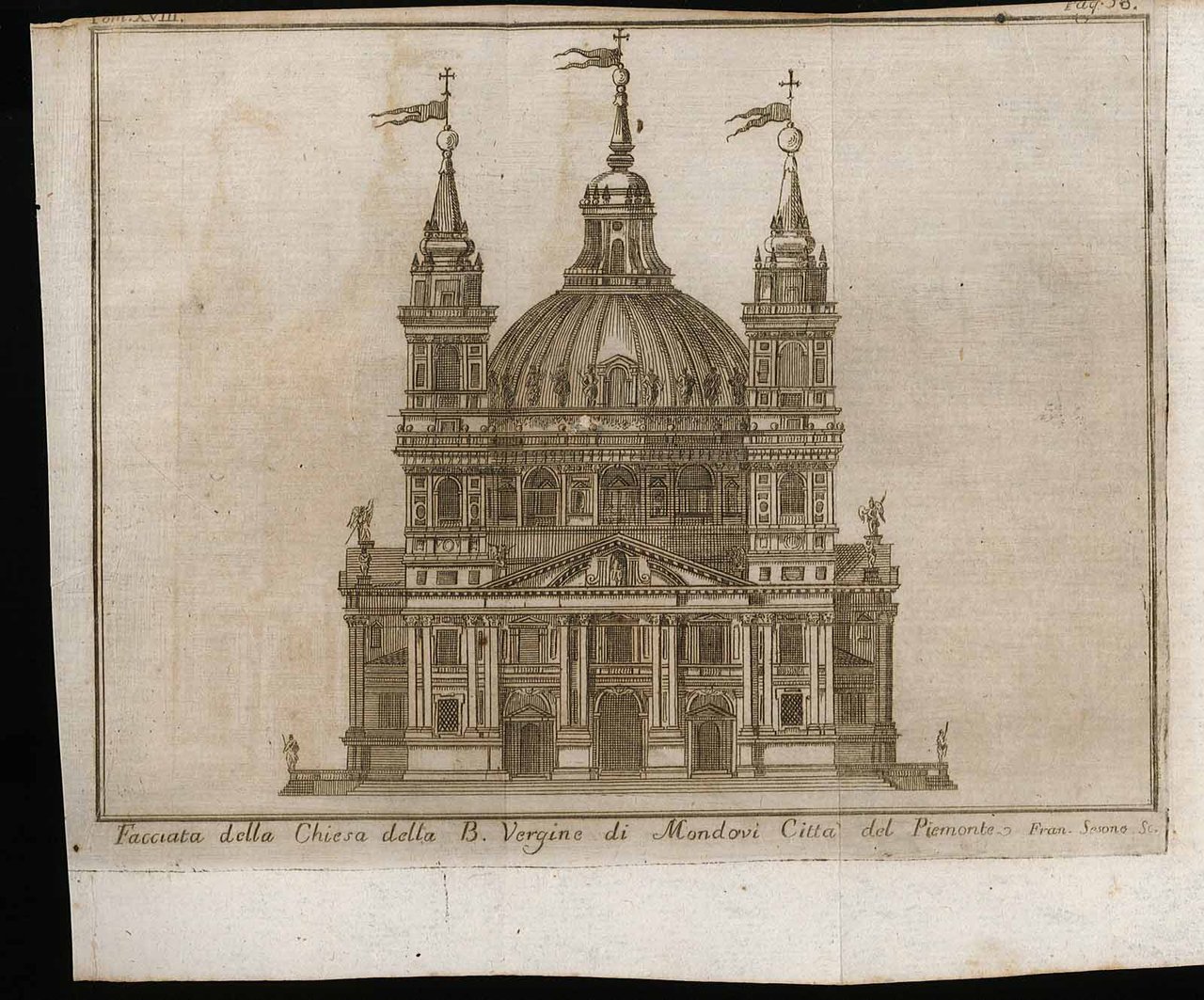 Facciata della Chiesa della B. Vergine di Mondovì, città del …