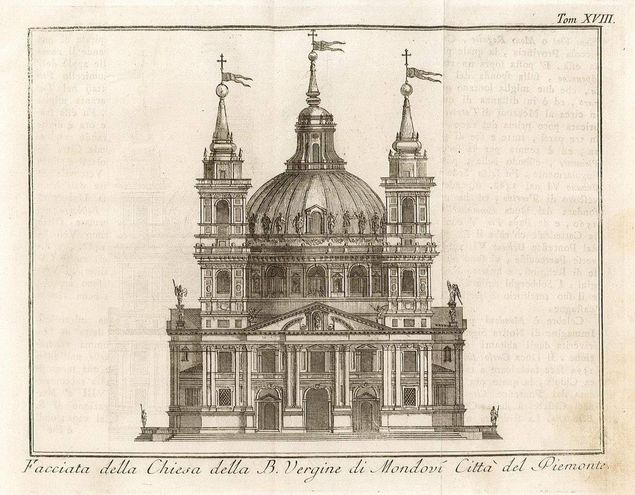 Facciata della Chiesa della B. Vergine di Mondovì, città del …