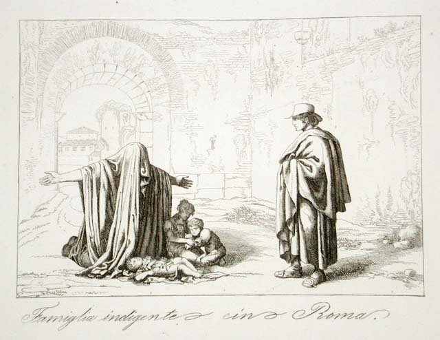 Famiglia indigente in Roma