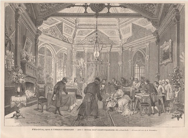 Fedora, opera di Umberto Giordano - Atto I: Scena dell’interrogatorio …