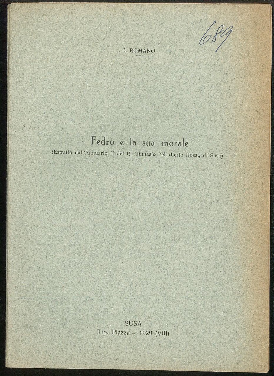 Fedro e la sua morale