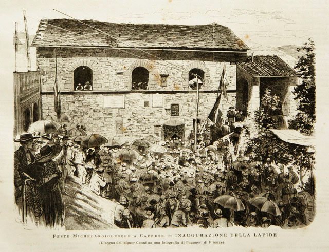 Feste Michelangiolesche a Caprese.- Inaugurazione della lapide