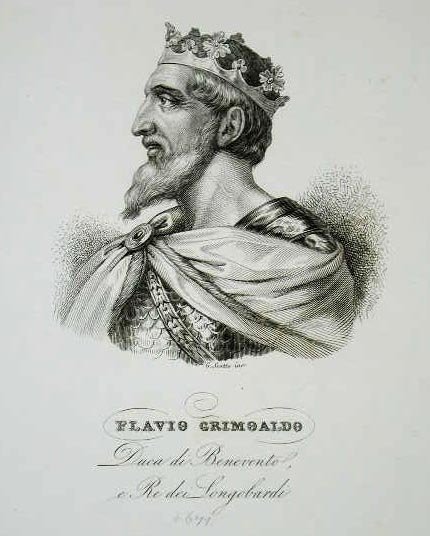 Flavio Grimoaldo / Duca di Benevento, / e Re dei …
