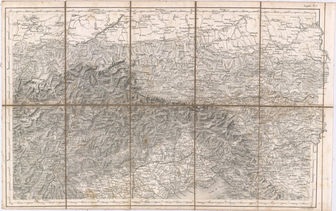 Foflio Nr 2 della "Carta corografica dell'Italia superiore e centrale …