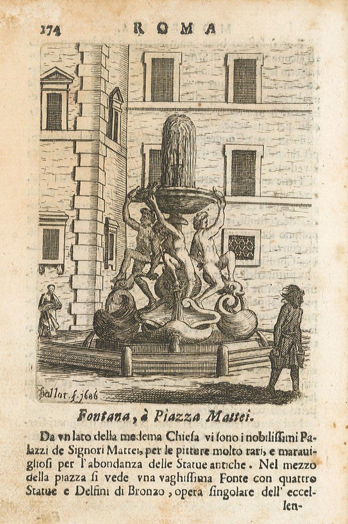 Fontana, à Piazza Mattei