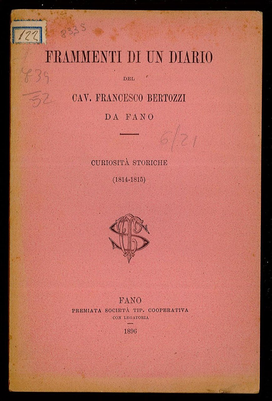 Frammenti di un diario - Curiosità storiche 1814-1815