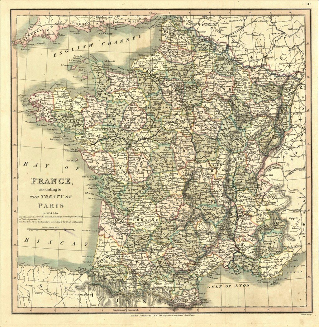 France according to the treaty of Paris in 1814 & …