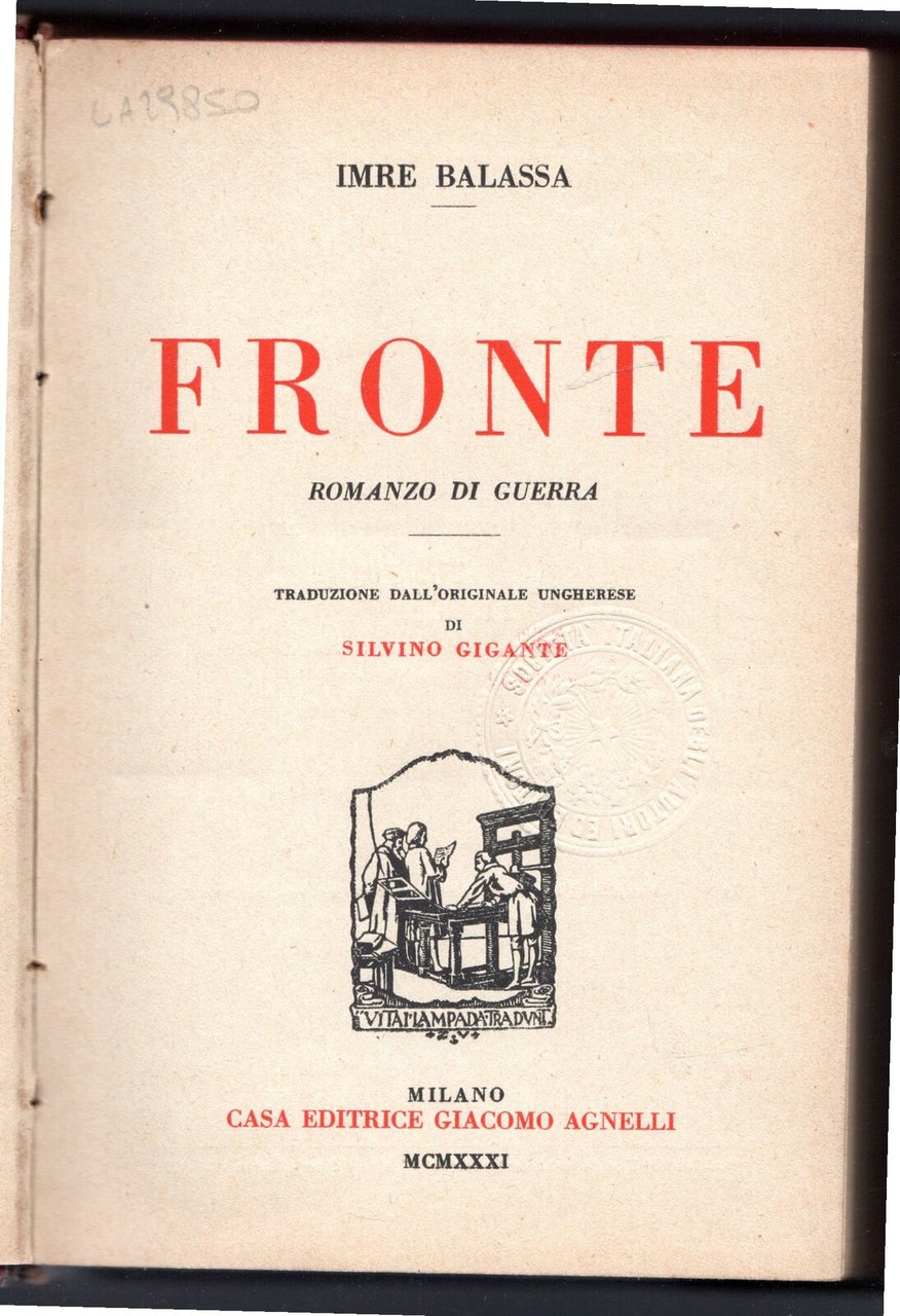 Fronte. Romanzo di guerra | Immagine principale