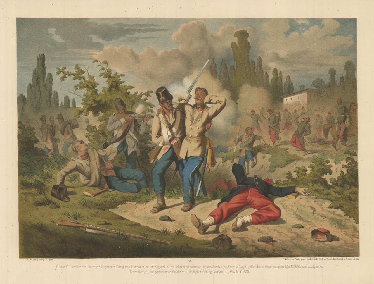 Fuher V. Plescher des Infanterie-Regimentes Konig von Hannover.