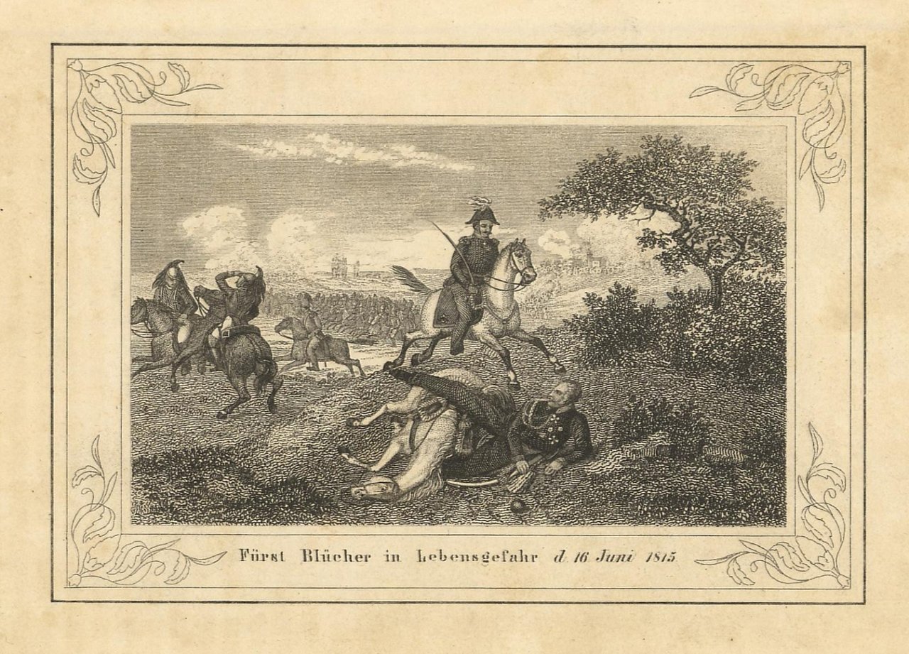 Furst Blucher in Lebensgefahr d. 16 Juni 1815