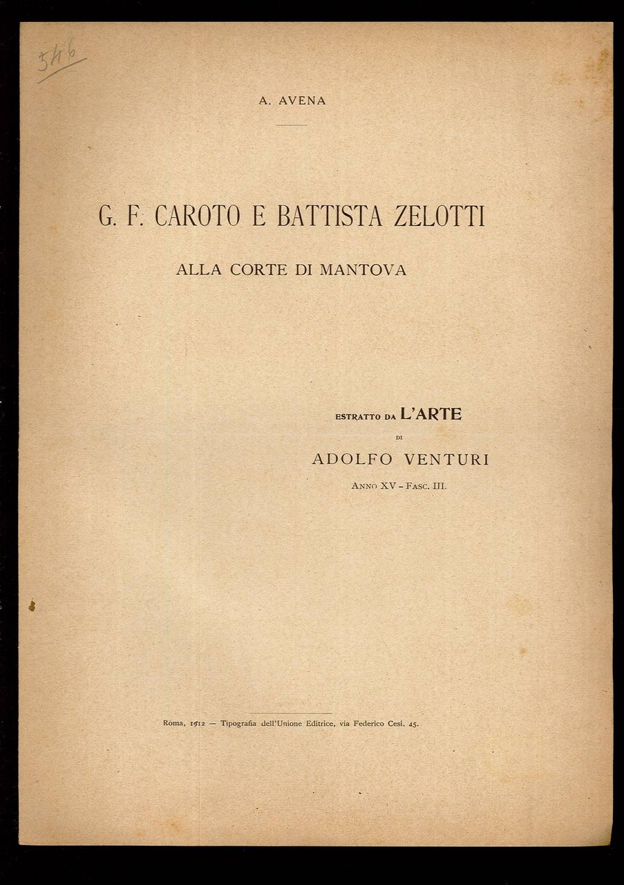 G. F. Caroto e Battista Zelotti alla Corte di Mantova
