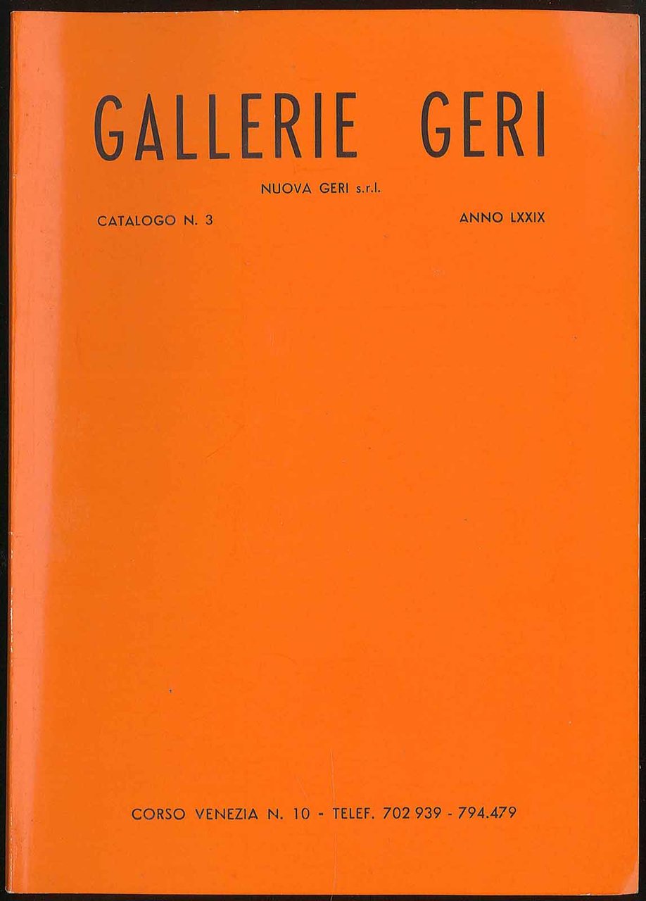 Gallerie Geli Catalogo n. 3
