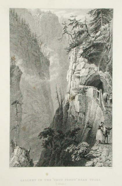 Gallery in the "Trou perdu" near Tuses. / (Grisons)