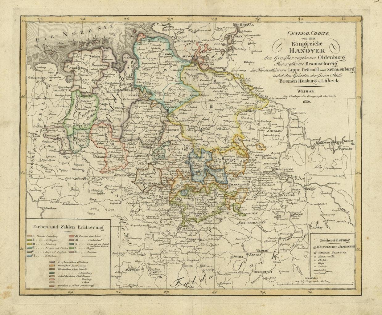 General Charte con dem Koenigreiche Hanover