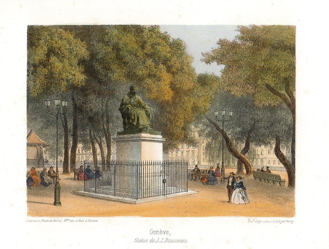 Genève, Statue de J. J. Rousseau