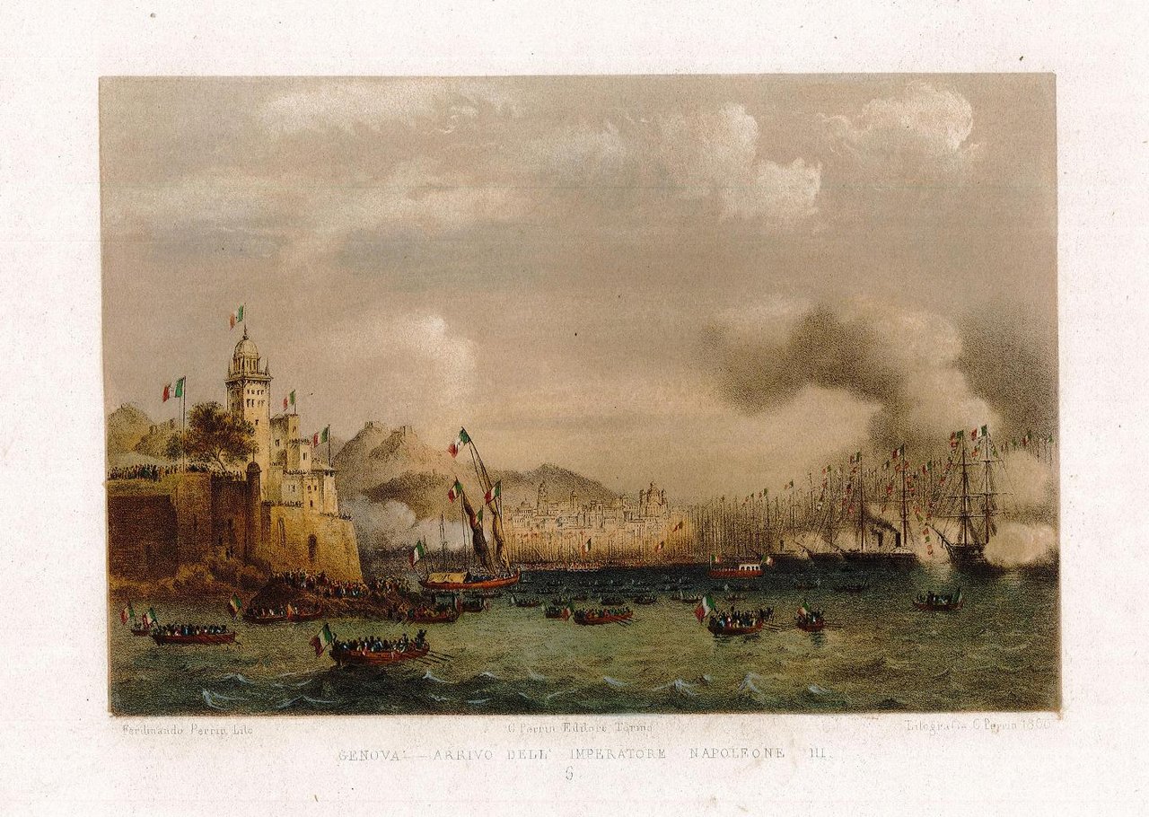 Genova - Arrivo dell'Imperatore Napoleone III