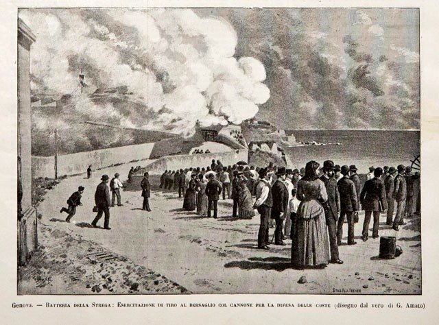 Genova / Batteria della Strega: Esercitazione di tiro al bersaglio …