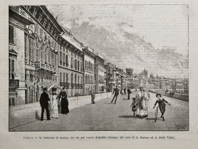 Genova / Il terrazzo di marmo, che sta per essere …
