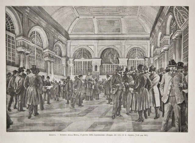 Genova / Interno della Borsa, il giorno della liquidazione
