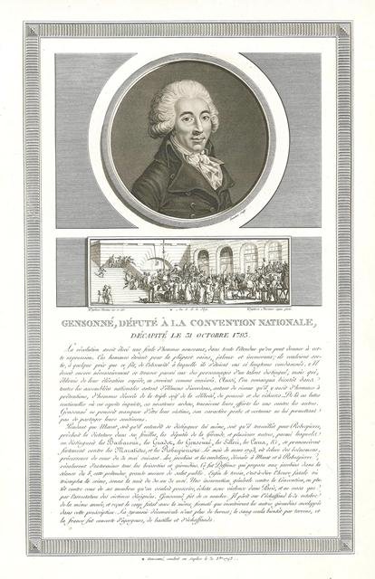 Gensonné, Deputé a la Convention Nationale, decapité le 31 Octobre …