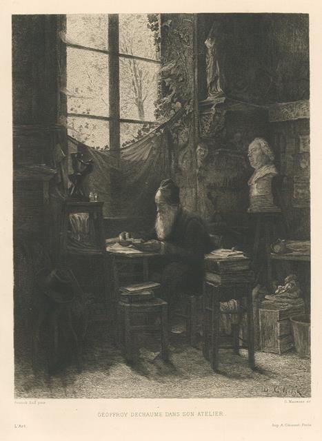 Geoffroy Dechaume dans son atelier