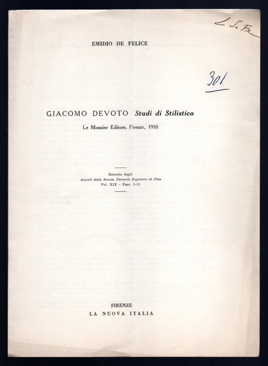 Giacomo Devoto Studi di Stilistica