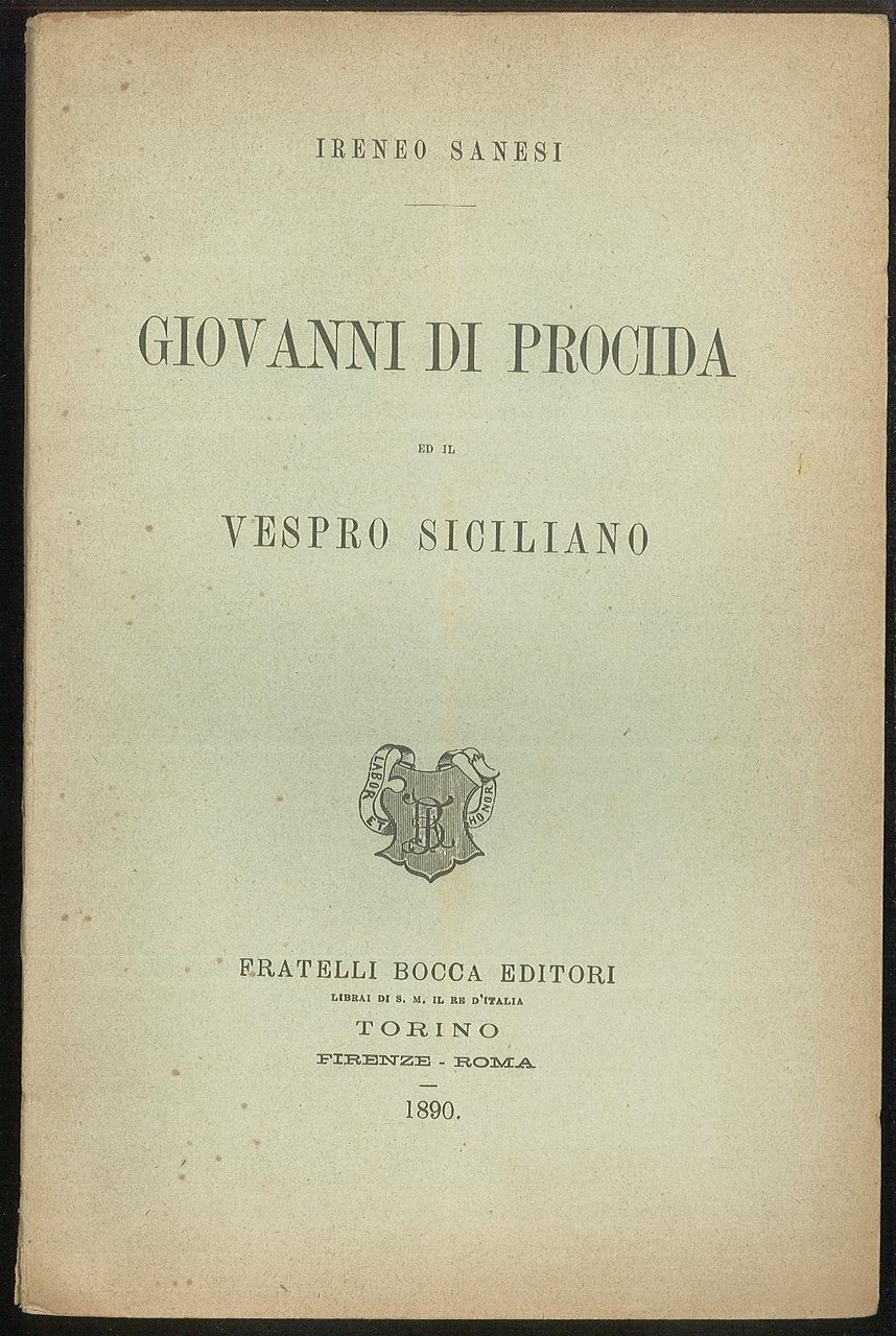 Giovanni di Procida ed il Vespro Siciliano