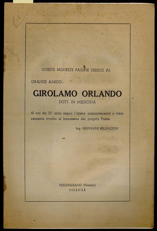 Girolamo Orlando, dottore in medicina
