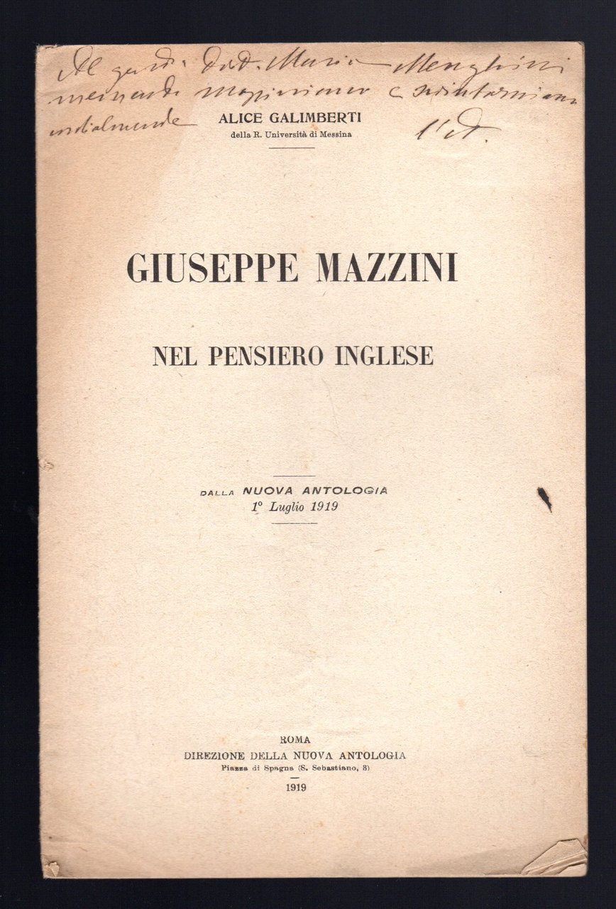 Giuseppe Mazzini nel pensiero inglese