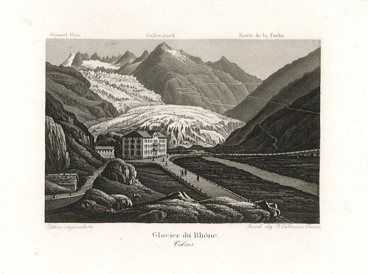 Glacier du Rhone. Valais